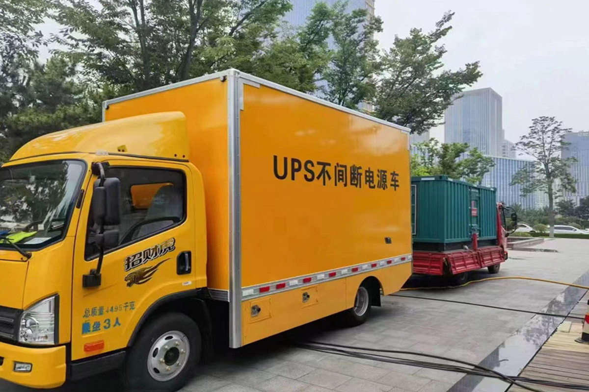 兴化发电机租赁施工现场